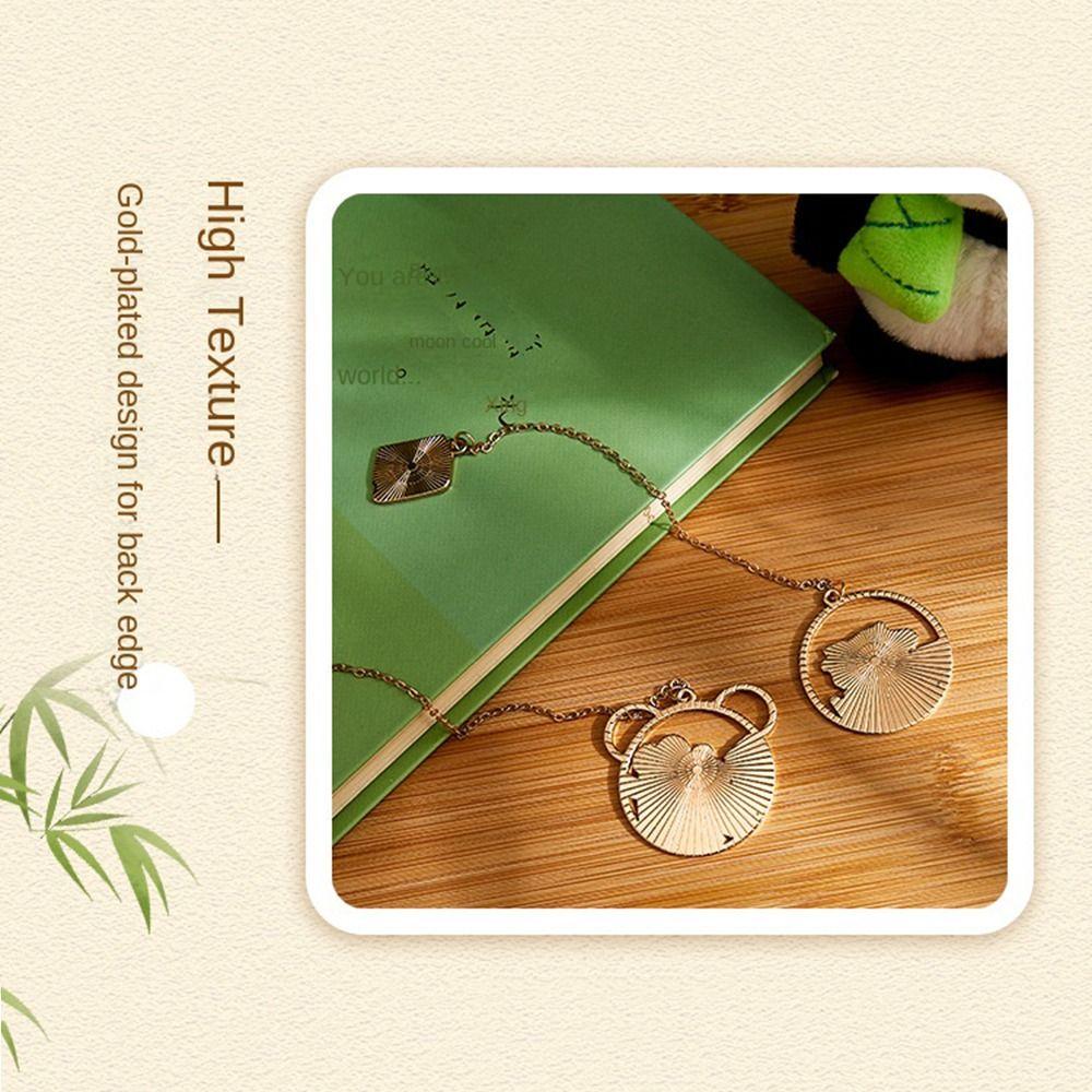panda cartoon panda Bookmark cartoon Book Page Marker Creative Metal panda Bookmark  Birthday Gift