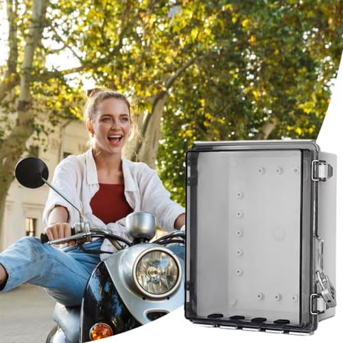 Waterproof Electrical Box, Project Case with Transparent Cover, Dustproof Locking Case for Electronics Home Project Power Distribution Protection