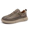 FashionOutdoor Men's Casual Shoes Genuine Leather Men Sneakers Handmade Man Driving Shoes Soft Leisure Walk Sneakers Treking Footwear