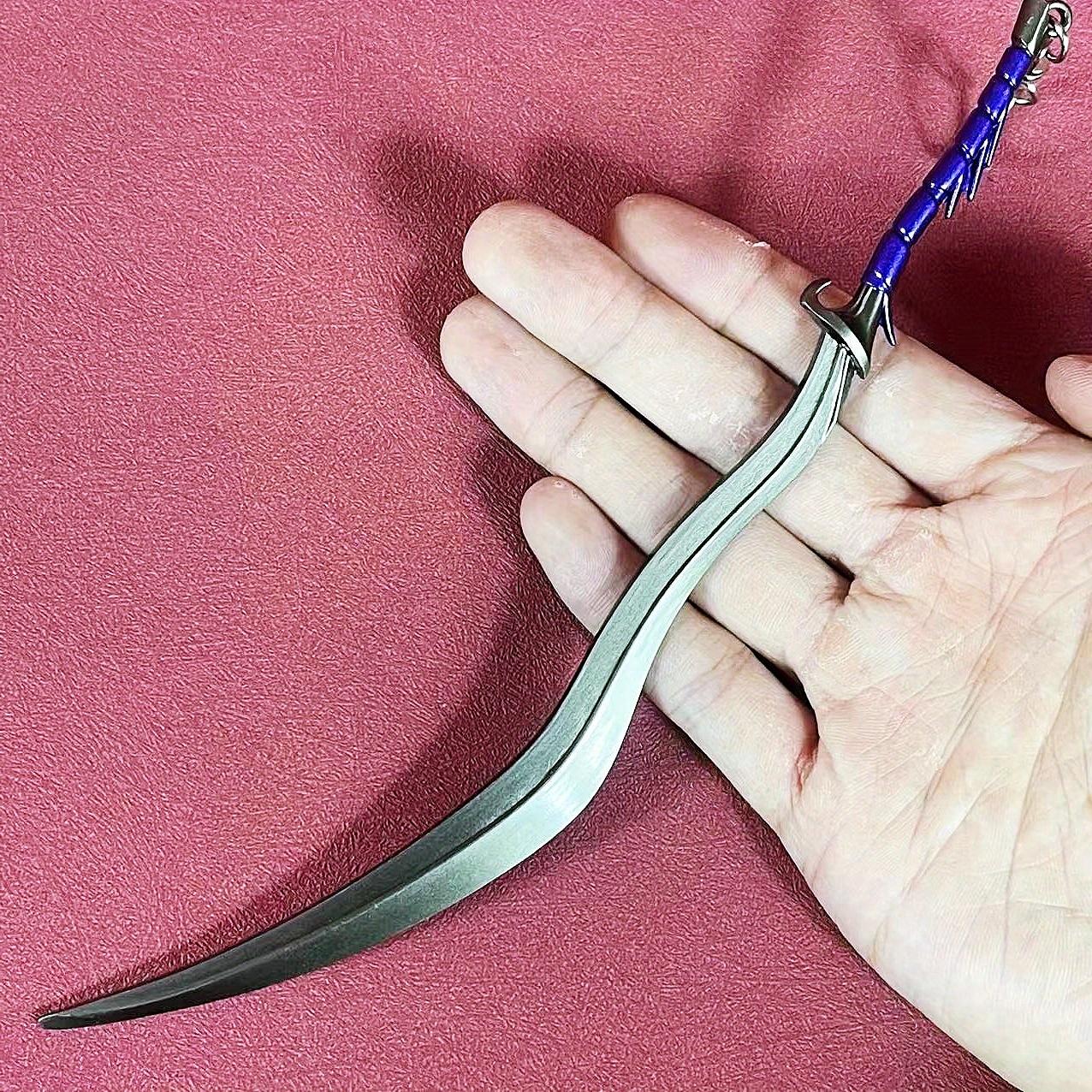 

8.6inch Metallic Material Elden Katana Steel Bloodhound Fang Sword Animation Ninja Knife Real Dimension Japanese Katana Original Samurai Sabre