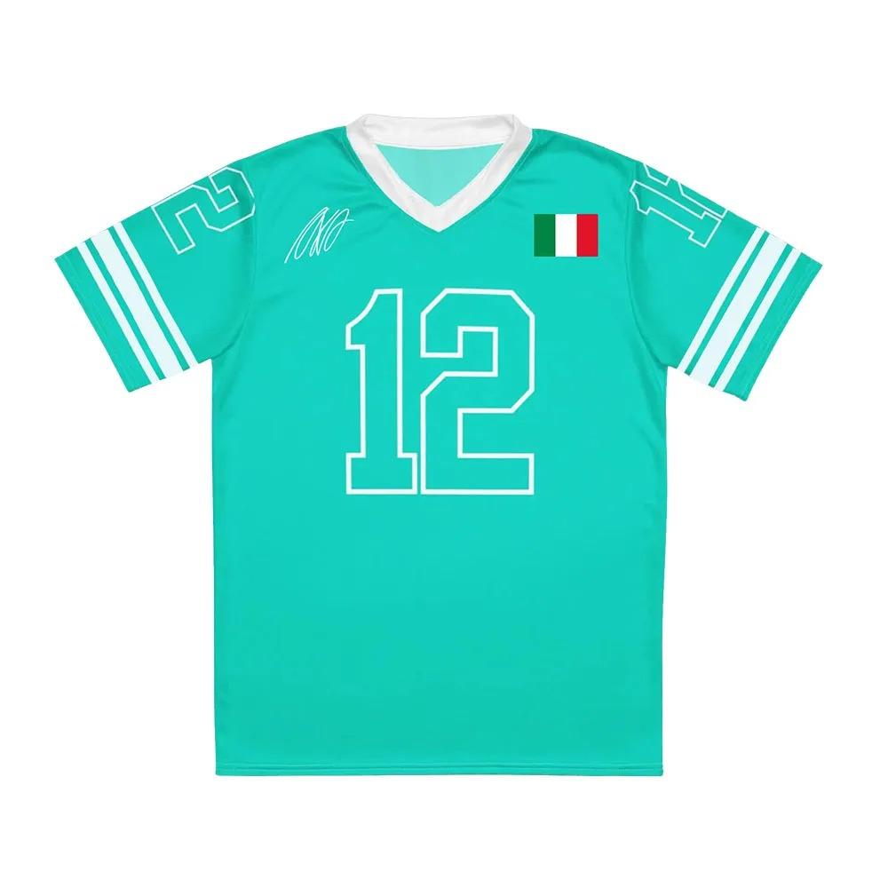 Kimi No.12 Antonelli Racing Driver Jersey Unisex Streetwear V-neck Short Sleeve Loose Male T-shirt Number12 Design Print Tees Summer 3D Printed Jersey