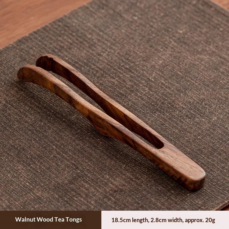 Solid Wood Tea Tongs Kung Fu Tea Set Accessories Wooden Tweezers Ebony Wood Tea Ceremony Accessories