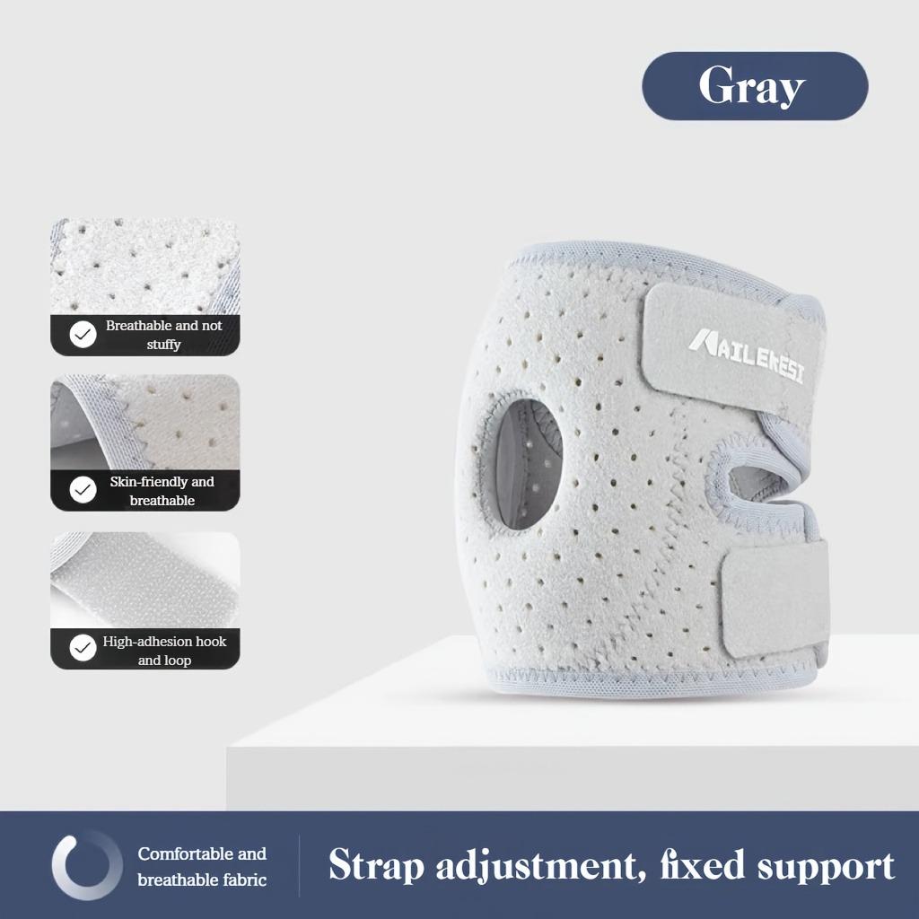 

1Pcs Breathable Adjustable Elbow Brace With Silicone Shock Absorption And Support, Compression Strap For Tennis, Basketball
