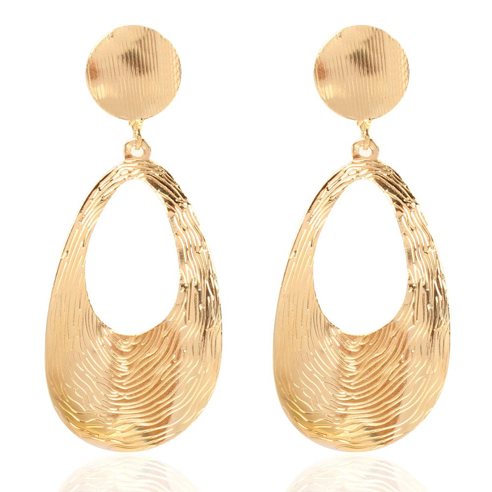 

Простые геометрические серьги с металлическим покрытием, ретро серьги-пусеты для женщин золотой