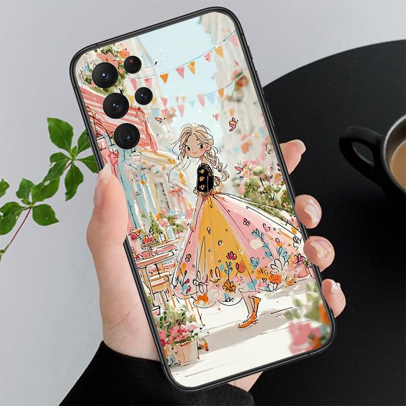 Lovely Girl Phone Case For Samsung A55 A16 A56 A36 A35 A15 A53 A54 A33 A34 A25 A05S A52 A52S A14 A24 A26 A71