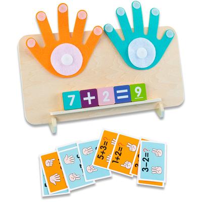 Giocattoli Montessori per Bambini Numeri di Dita in Legno Giocattolo Matematico Bambini Conteggio Apprendimento Precoce Giocattoli Educativi Bambini Piccoli Gioco di Intelligenza