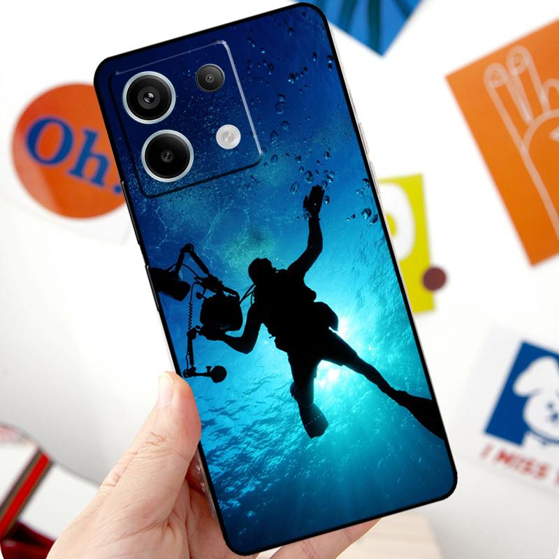 Diver Underwater Diving Cave Caving Funda For Xiaomi Redmi Note 11 10 12 13 14 15 Pro Plus Case For Redmi 15 10C 13C 12C 14C 15C