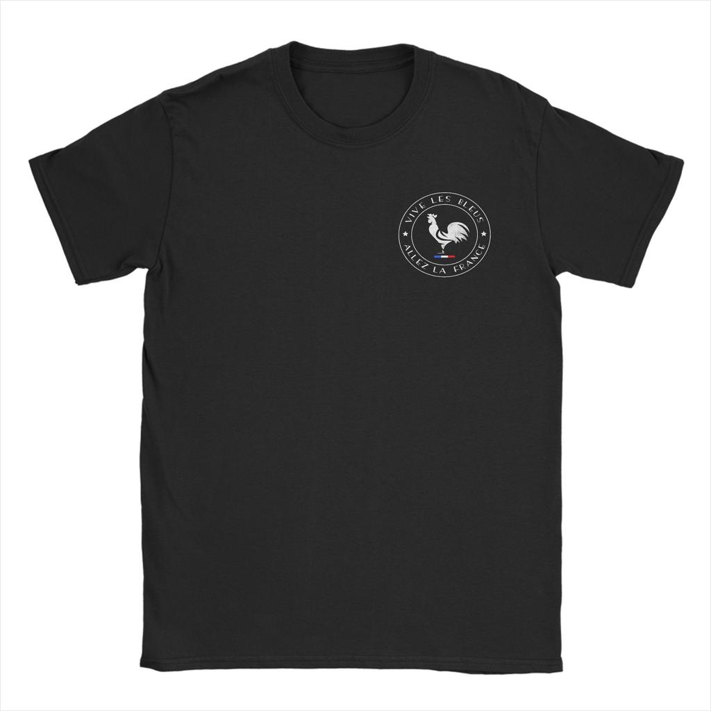 French Rooster France Flag  TShirts for Unisex  Novelty 100 Cotton Tees Round Collar Short Sleeve T Shirts Big Size Tops