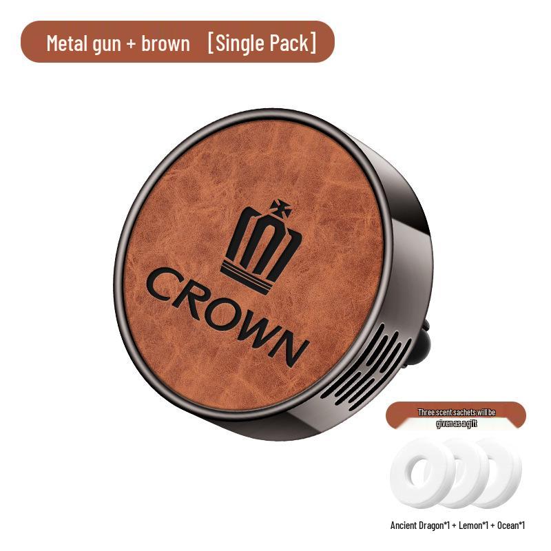 Car Air Vent Aroma Diffuser: Crown Design Perfume Ornament for Interior Modification