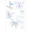 Butterfly Ghost Bow Flower Kitten English Short Sentences Multi-Picture Finger Tattoo Sticker