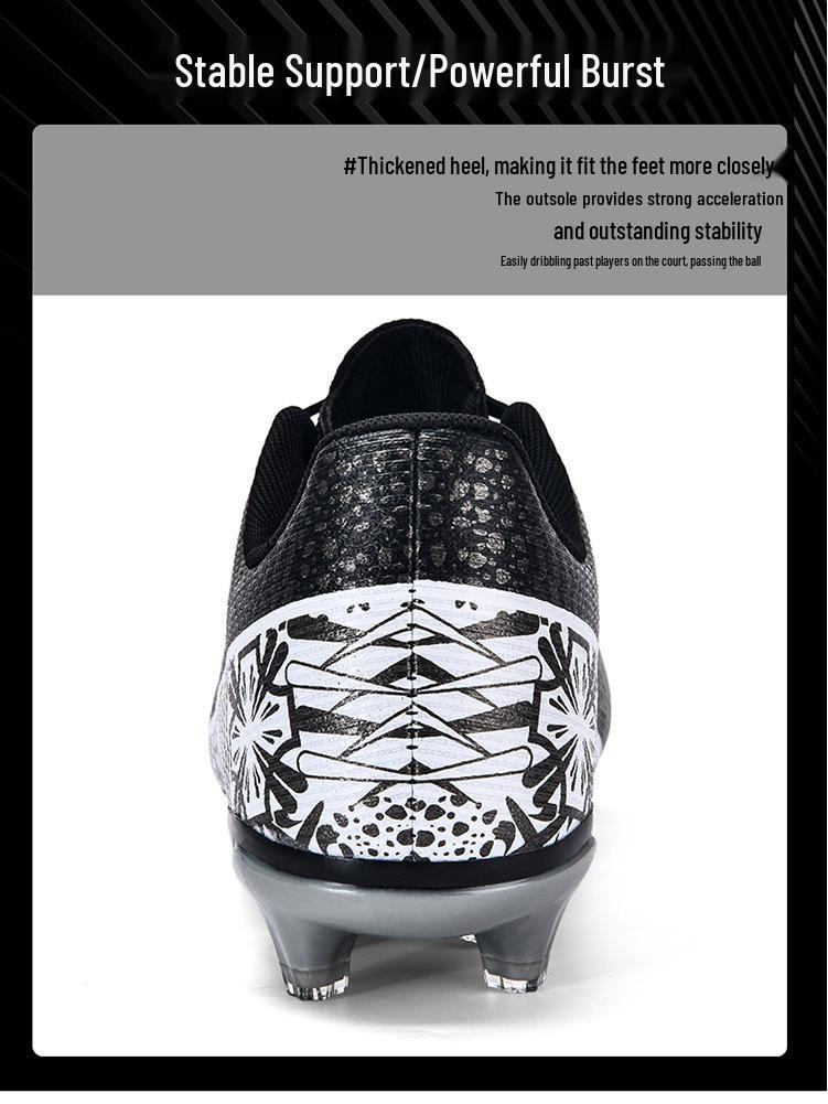 Kids' Long Spike Low-Top Soccer Shoes for Turf - Ideal for Elementary Students