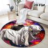 Tokyo Ghoul Runder Teppich Teppich für Wohnzimmer Schlafzimmer Sofa Spielzimmer Dekor Rutschfeste Bodenmatte