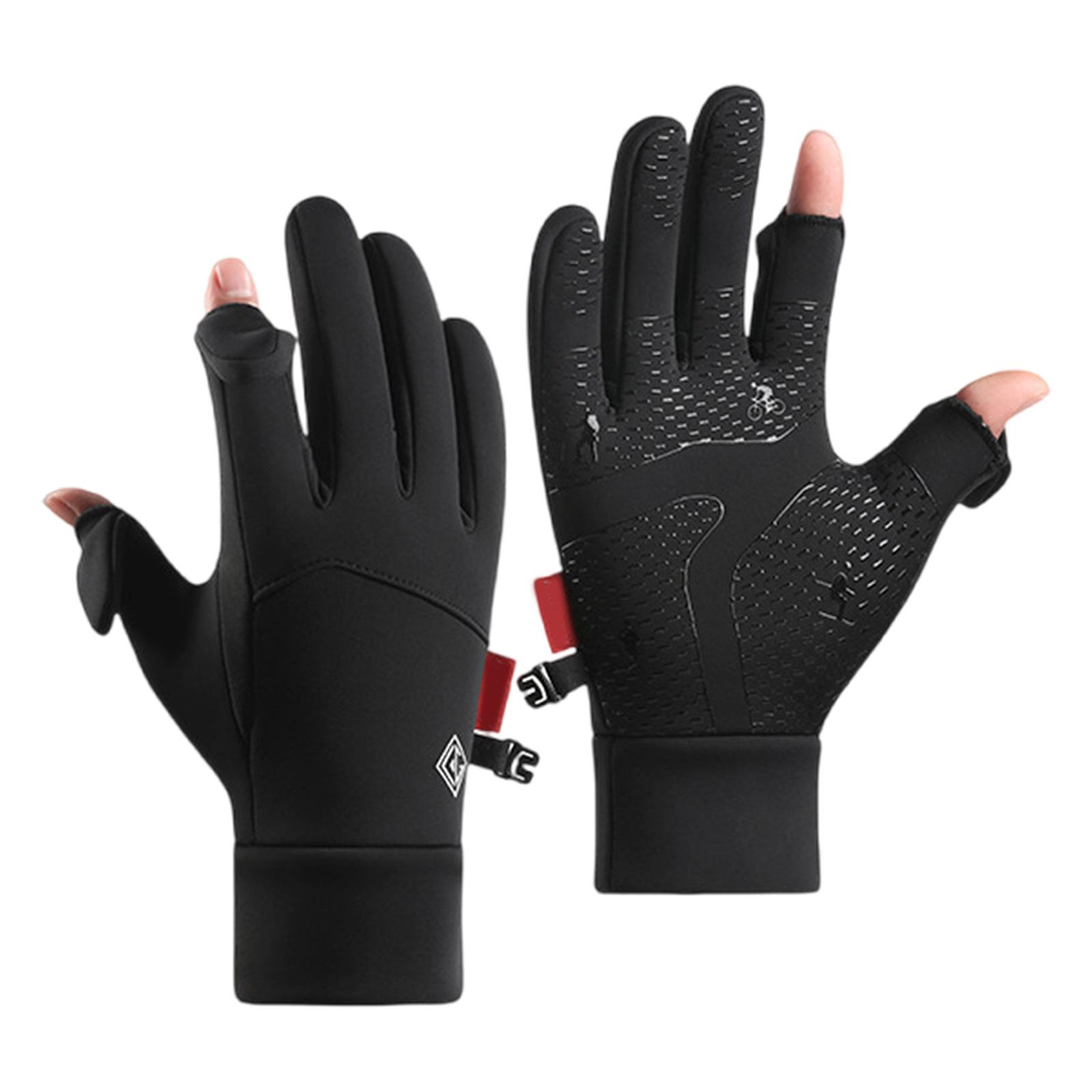 

Ski Gloves Winter Fleece Gloves Thickened Snow Gloves Windproof Coldproof Touchscreens Sport Thermals Gloves for Skiing M