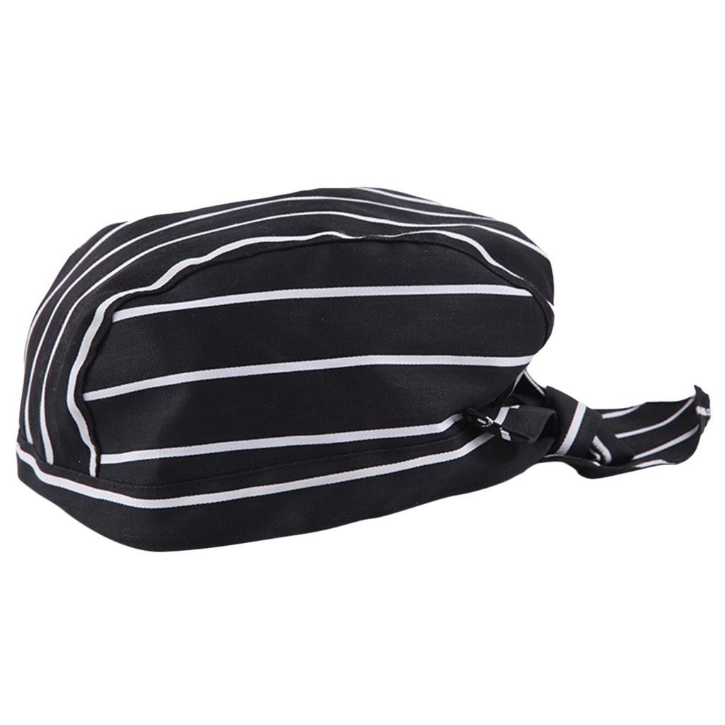 3 Pcs Unisex Kitchen Catering chef Skull Cap / Tie Back Hat Pirate Headwrap for Restaurant, Coffee