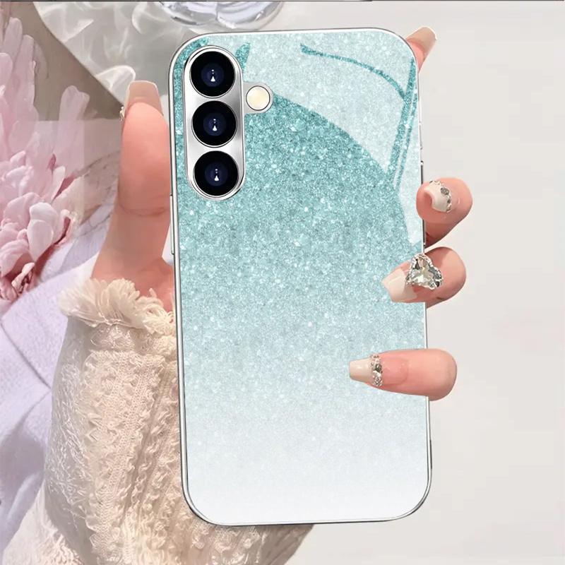 

Гальванизированный золотой новый чехол для телефона для Samsung Galaxy S26 Ultra S25 Plus S24 S23 S22 fe закаленное стекло Художественные текстурные узоры For Galaxy S26