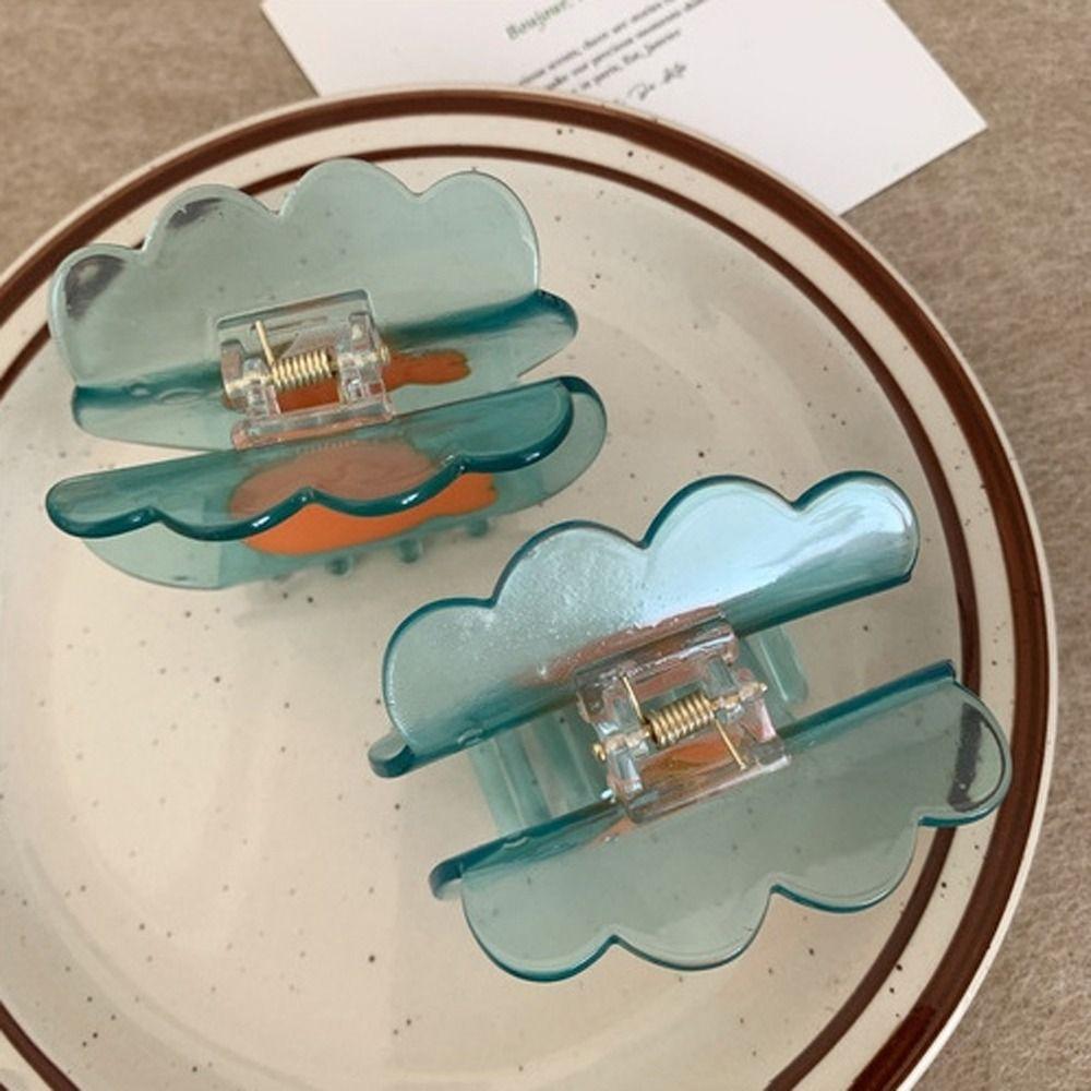 Transparent Goldfish Hair Claw Ocean Animal Crystal Acetate Fish Shark Clip Hairpins Hair Accessories Animal Hair Clip Daily