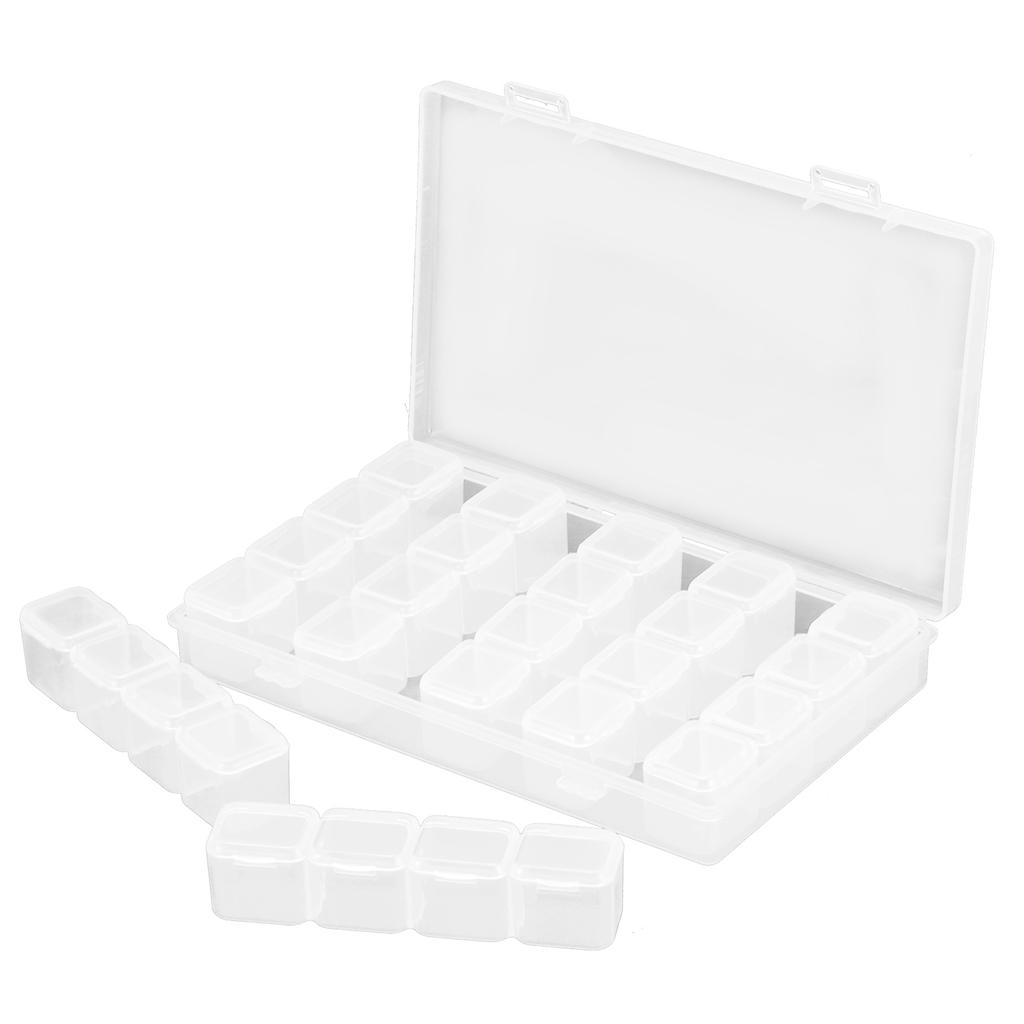 28 Grid Diamonds Painting Accessories Beads Organizer DIY Diamonds Painting Bead Storage Box