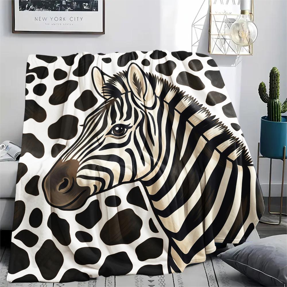 animal patterns Print Flannel Blanket High quality Comfortable for All Seasons Home Decor Warmth and Comfort Perfect for Christmas Gifts