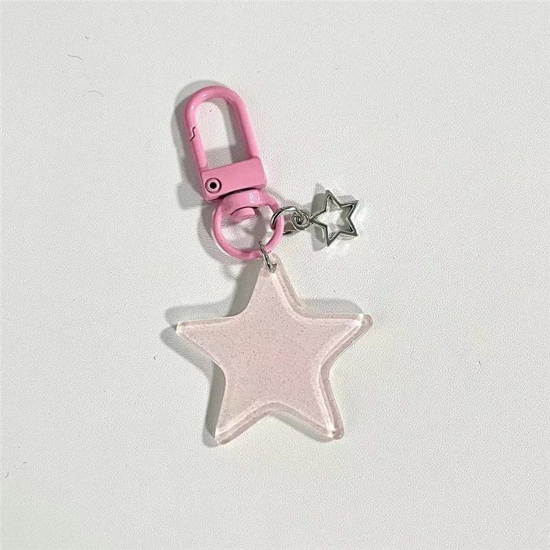 Acrylic Star Pendant Keychain: Y2K Sweet & Cool Five-Pointed Star Design