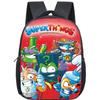 SuperThings Kindergarten Bags Funny Cartoon Backpack Waterproof Kids Bookbag SUPERTHINGS School Bag for Boys Girls Mochila