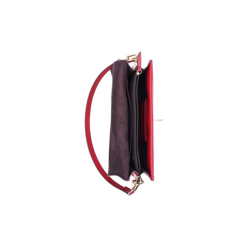 Michael Kors Greenwich Classic Solid Color Design Commuter Fashion Leather Handbag Regular Women's Red