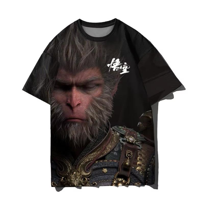 Black Myth Wukong 3d Print Tshirt Men Women Fashion T-shirt Graphic Game T Shirt Boy Tops Tees Summer Camisetas Men's Clothing