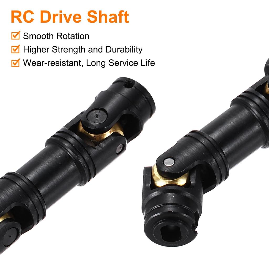 uxcell 2pcs RC Drive Shaft C VD Drive Shaft Metal Universal Replacement Upgrade Parts for RC Car 49-50mm 55-75mm