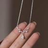 Laurel Goddess Necklace: Luxury Leaf Zircon Clavicle Chain for Women
