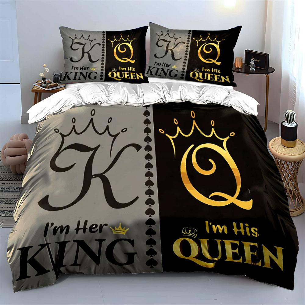 King and Queen Bedding Set Bedding Duvet Cover Set Duvet Cover Pillowcases (1 * Duvet Cover 2 * Pillowcases, without duvet insert)