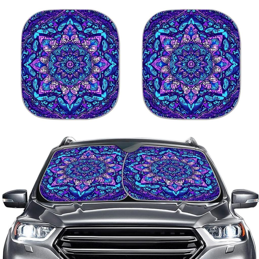 Car Sunshade Bohemian Wind Visor Aluminum Foil Sun Shield Car Sunshade Printing