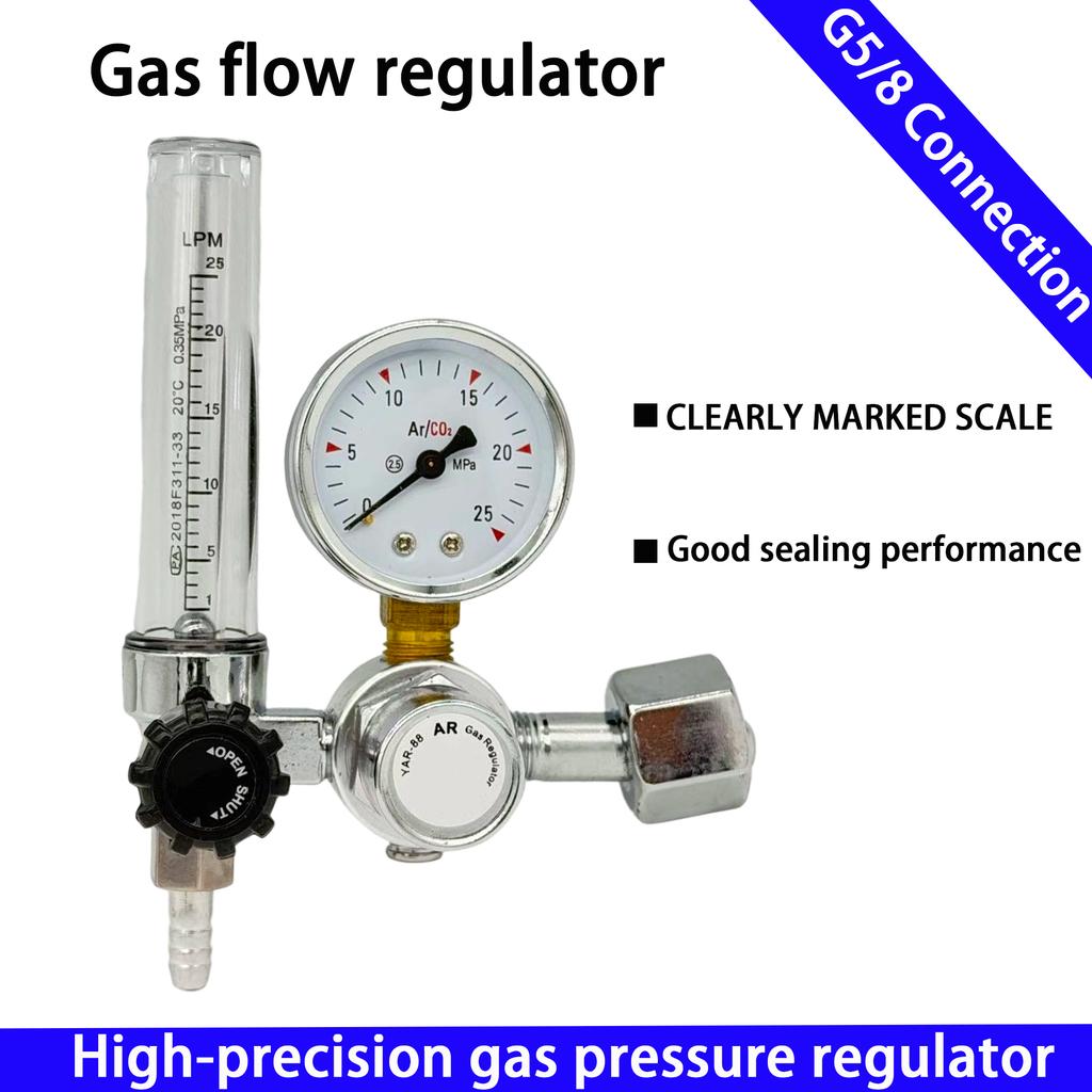 CO2 Flow Meter Mig Tig 0-25 MPa, Standard Flow Meter, Welding Device, Argon Pressure Reducer