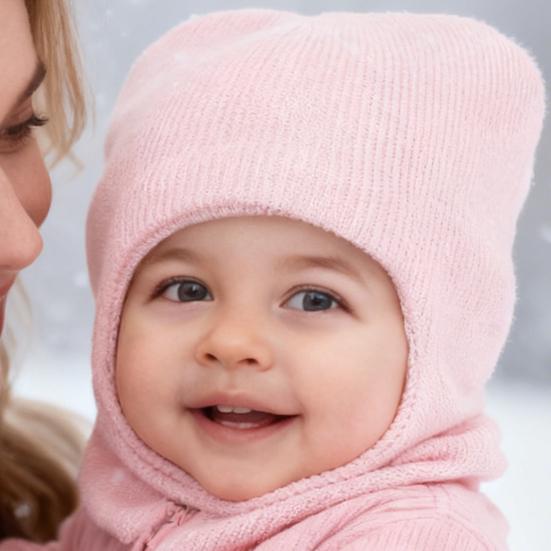 Children Hat Solid Color Stretchy Fit Kids Knitted Hat Winter Outdoor Activities Headgear Cold Weather Hat