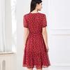 JESSIE Vintage French Polka Dot Short Sleeve Dress