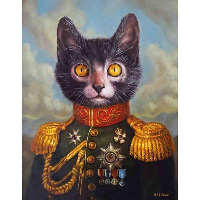 Funny Animal Posters Deer Cat Dog Portrait Poster Paintings and Canvas Painting Nordic Wall Art Pictures Room Living Room Decoration No Frame