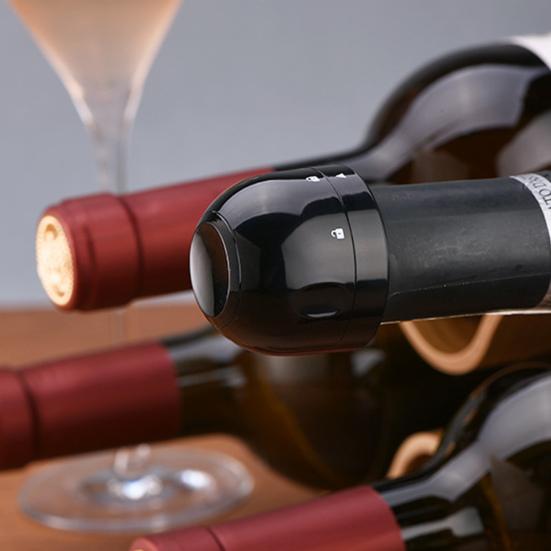 2Pcs Wine Bottle Stoppers Mini Rotating Preservation Champagne Wine Stopper Leak-Proof Wine Vacuum Sealer for Kitchen Sealing