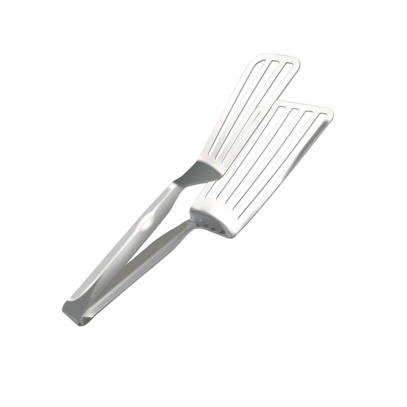 Stainless Steel Multifunctional Spatula and Food Clip for Frying and Barbecue