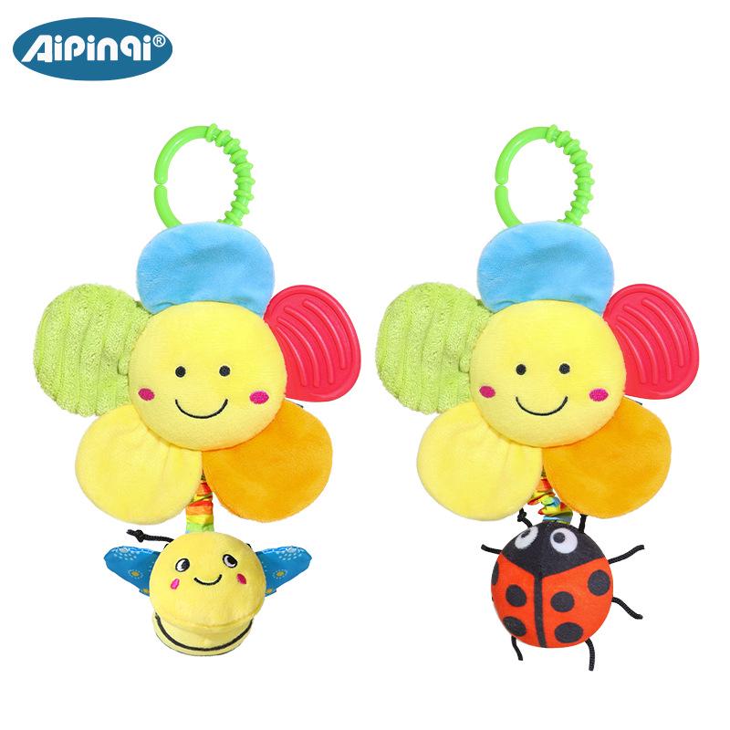 Aipinqi Baby Pull Toy: Musical Flower Wind Chime Pendant for Crib