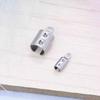 10pcs Round Edge Cord End Clip Stainless Steel Rope Clamps Jewelry Crafting Accessories Bracelet Necklace Connector