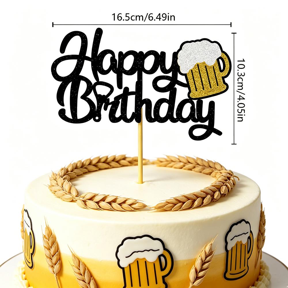 Oktoberfest Party Decorations Beer Banner Balloon 40th Cake Topper Number Balloon for German Beer Birthday Party Supplies Favors