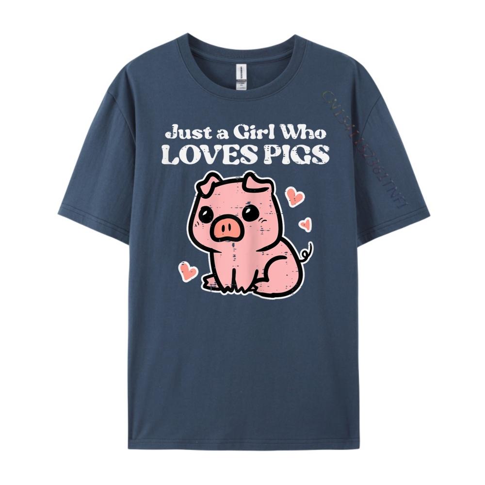 Just A Who Loves Pigs Cute Hog Swine Toddler Girls Street Wear T Shirt Funny Gifts Graphic Tee Shirt
