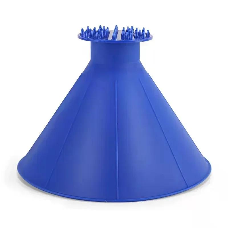 Car Ice Scraper Winter Auto Car Magic Window Windshield Shaped Funnel Snow Remover Deicer Cone Tool Scrap A Round Windows Clean