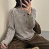 Women's 2025 Spring/Fall Cutout Knit Sweater - Fashionable Loose Fit