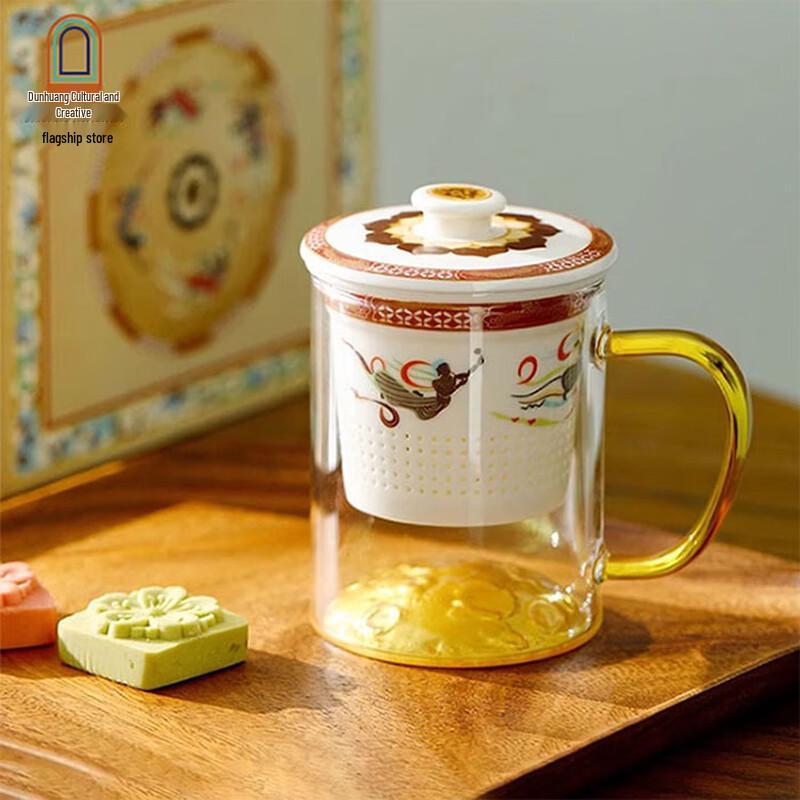 Dunhuang Flying Flowers Ceramic Teacup