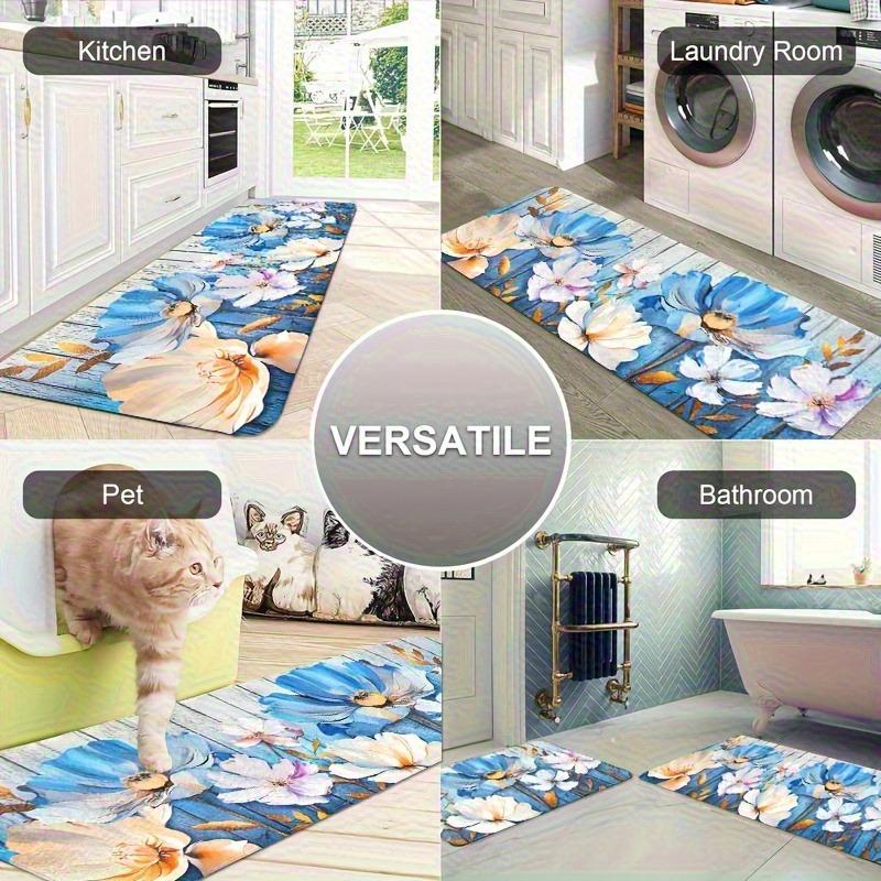1PC Bohe Styles Pattern Kitchen Rug Non-Slip Door Mat Pop Design Bathroom Rug Bath Mat Carpet for Home Sink Laundry Decor