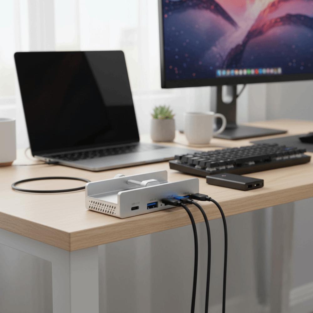 5Gbps USB HUB Clamp Power Supply Multi Splitter Clip Design High Speed HUB External Connectivity