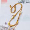 Handmade Eight-Strand Mandala Knot Necklace Rope with Koi Lock Pendant