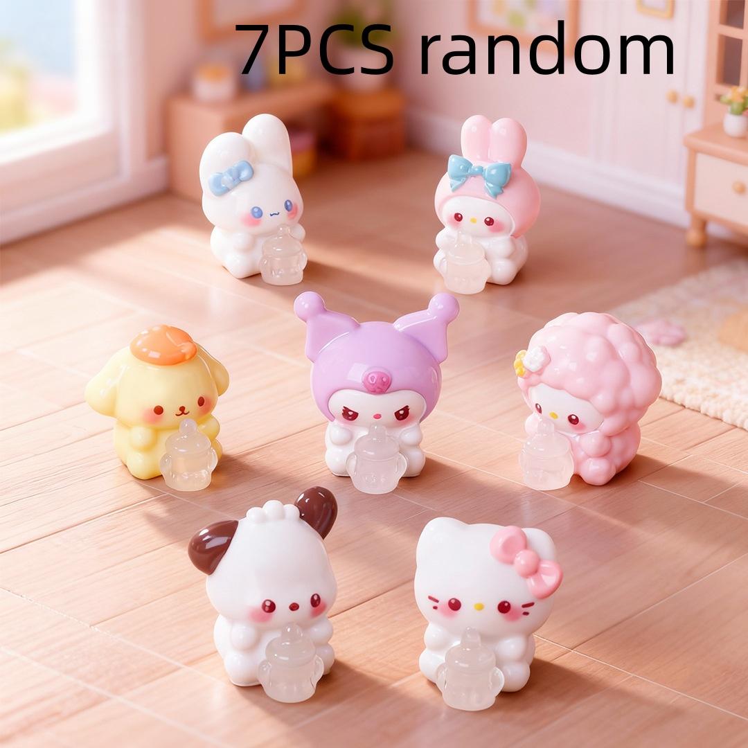 

7/28PCS New Cartoon Cute Treasure Micro Landscape Small Ornament Doll Blind Box Decoration Desktop DIY Handmade Materials