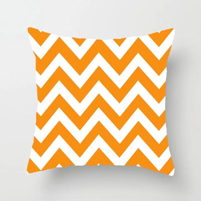 Orange Warm Color Irregular Pattern Series Pillowcases Geometric Striped Pillowcases Sofa Car Sofa Living Room Decoration