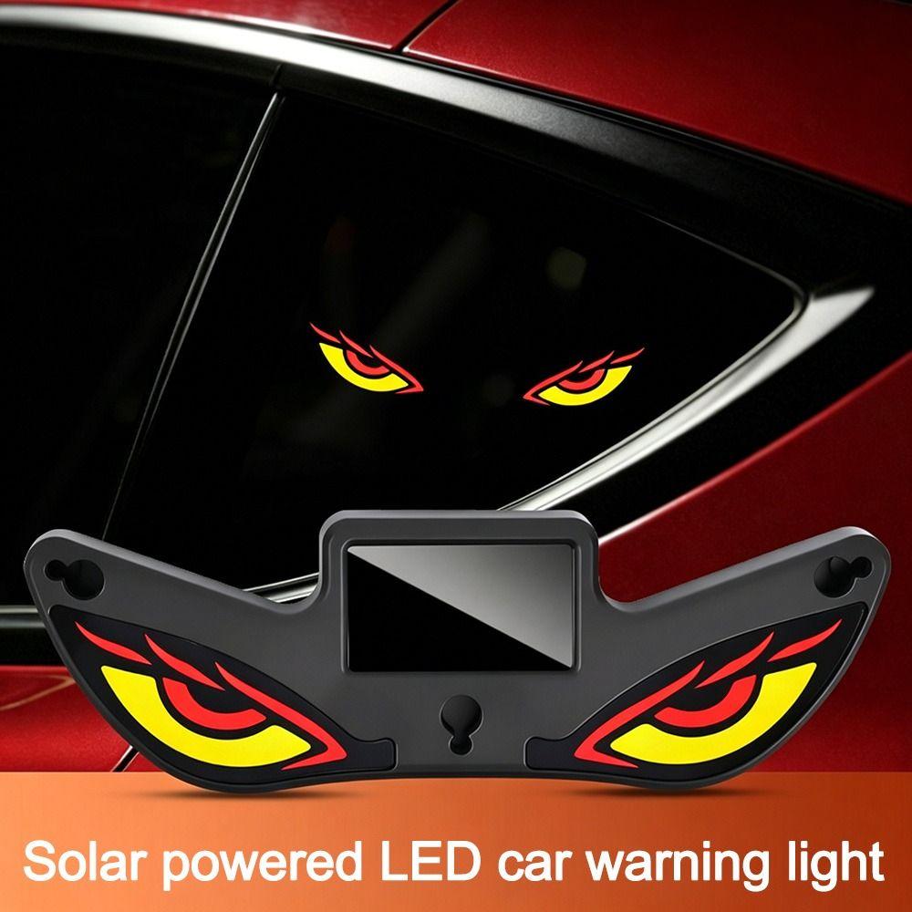 Wireless Solar Devil Eyes Car LED Warning Light Suction Cup LED Car Light Car Atmosphere Light