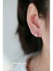 S925 Sterling Silver Cube Diamond Stud Earrings - European & American Style